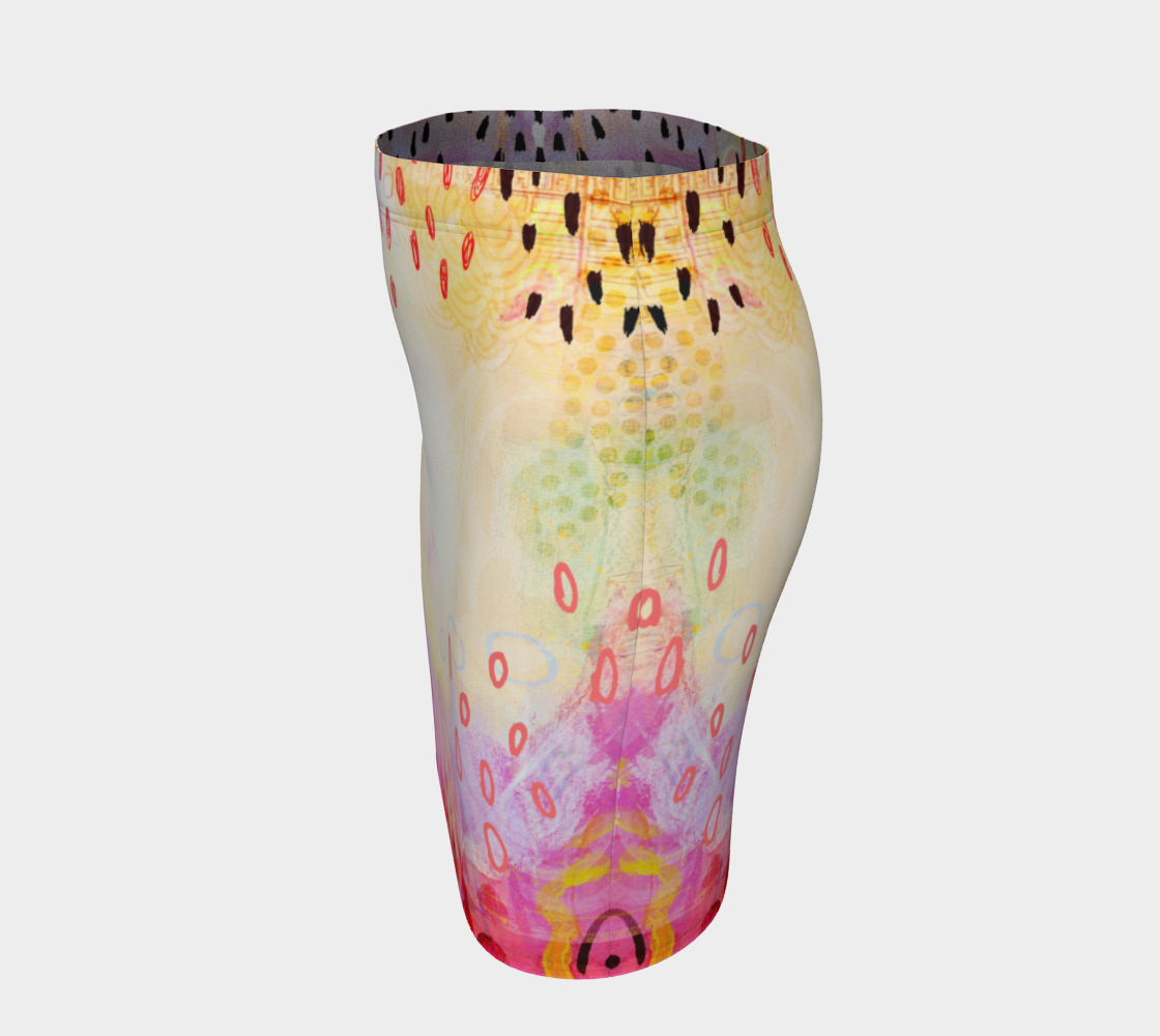 I Love Us Fitted Skirt by Deloresart - deloresartcanada