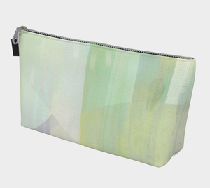 Angle Iron Makeup Bag in Soft Greens - deloresartcanada