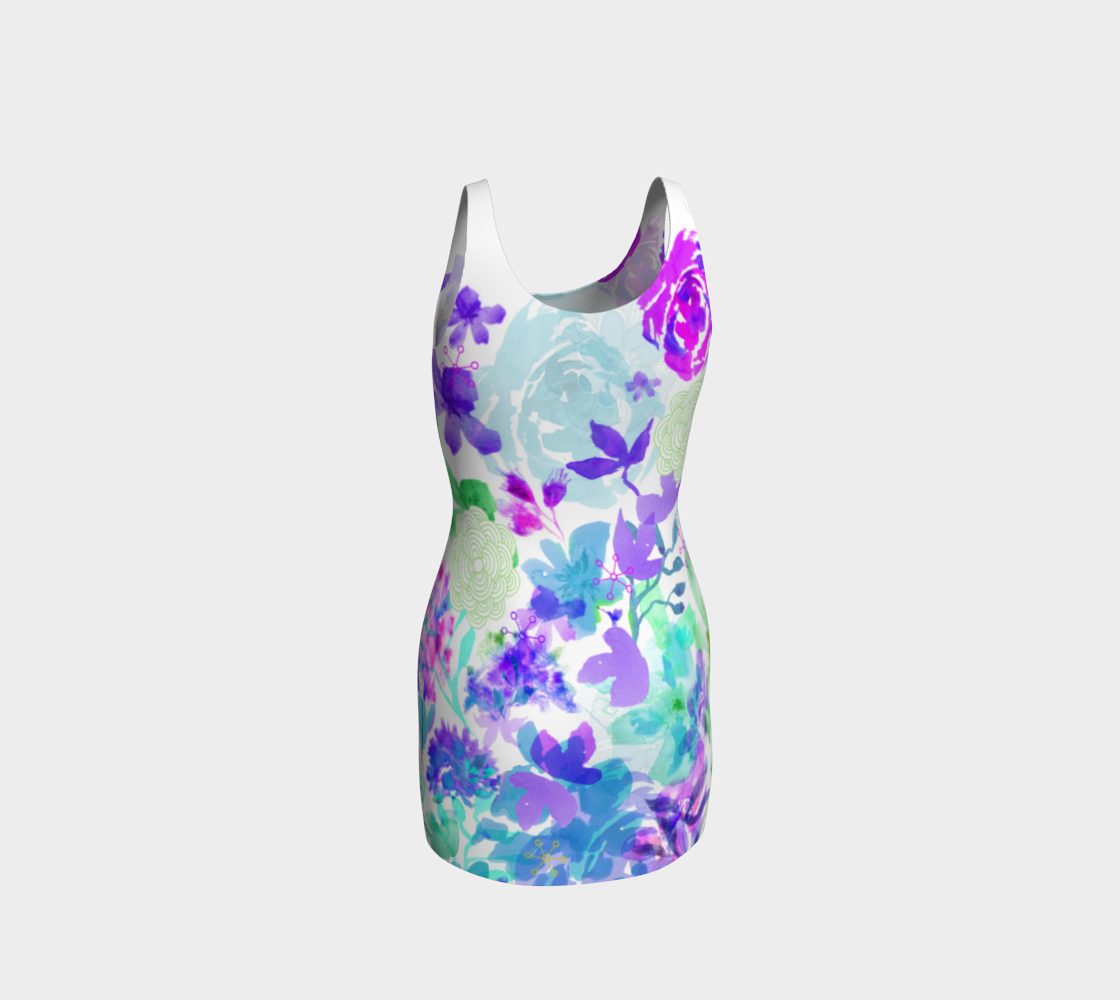 Victoria Blooms Bodycon Dress by Deloresart