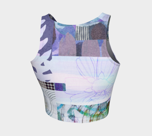 Trailing Petals Collage Crop Top by Deloresart - deloresartcanada