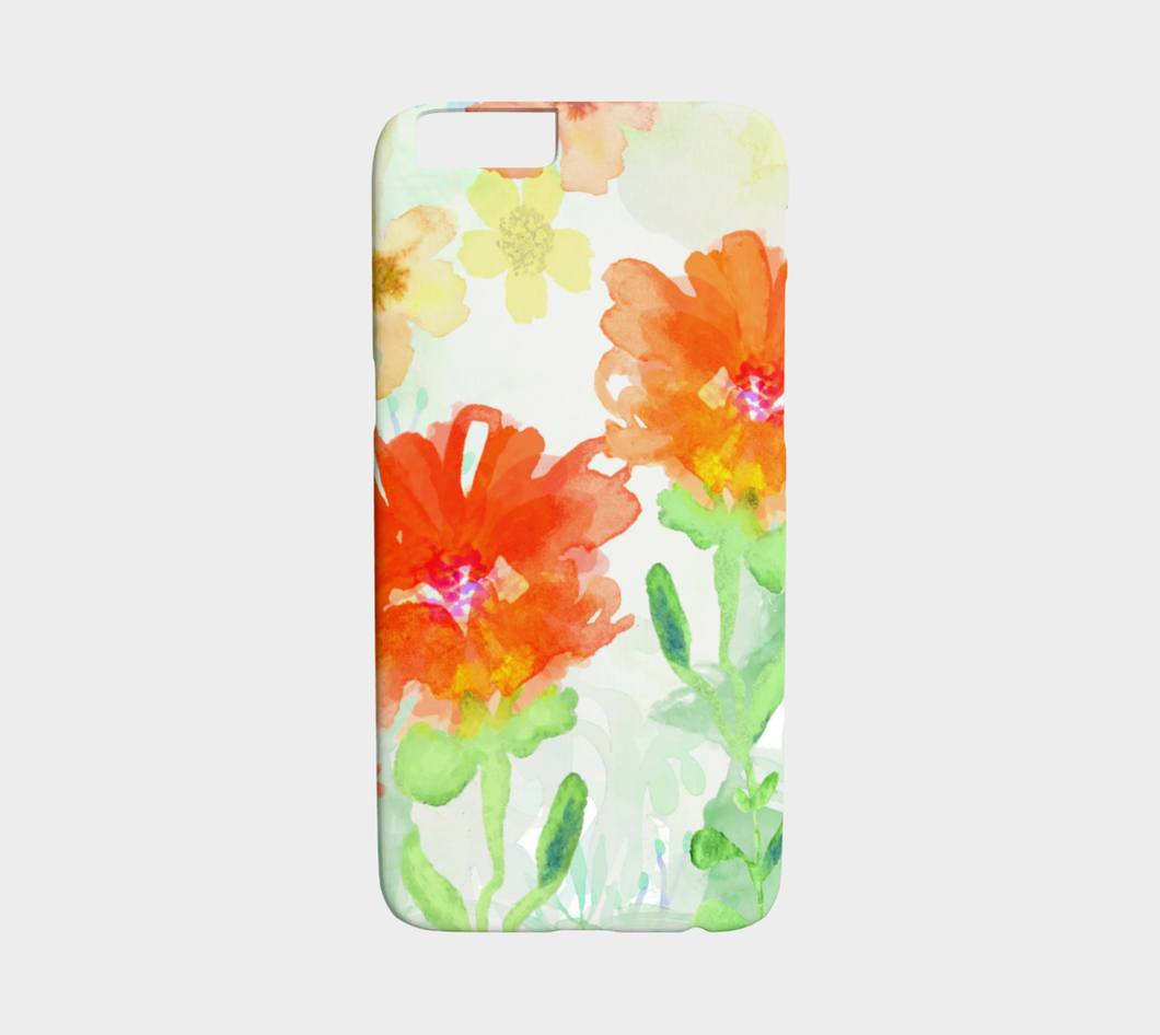 Coral Floral Device Case - deloresartcanada