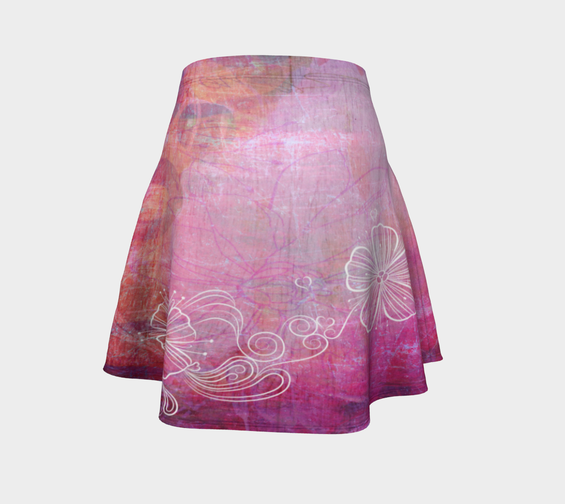 Bra Off, Hair Up Flare Skirt by Deloresart