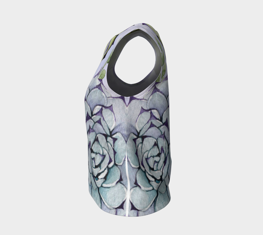 Pekinese Garden Loose Tank in Mauve and Moss - deloresartcanada