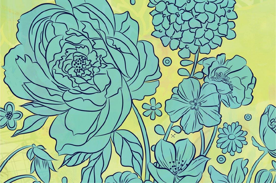 Volume 11 - Chic Line Art Floral Brush Set - deloresartcanada