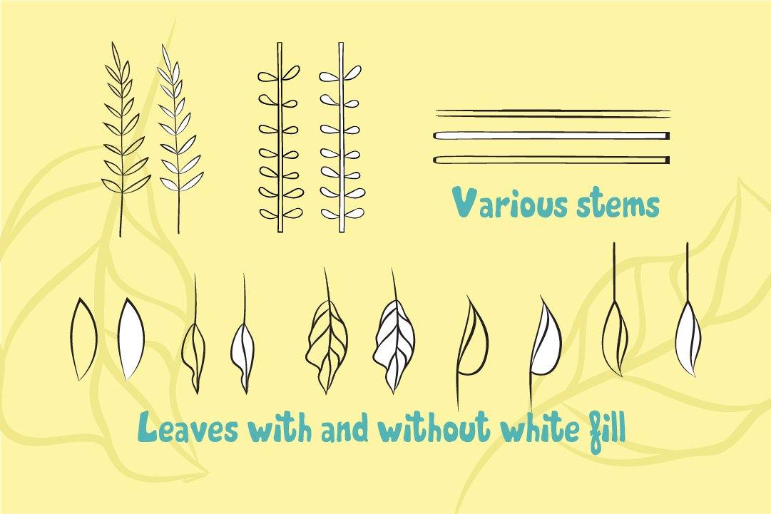 Volume 11 - Chic Line Art Floral Brush Set - deloresartcanada