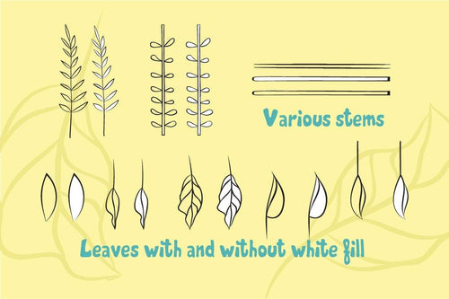 Volume 11 - Chic Line Art Floral Brush Set - deloresartcanada