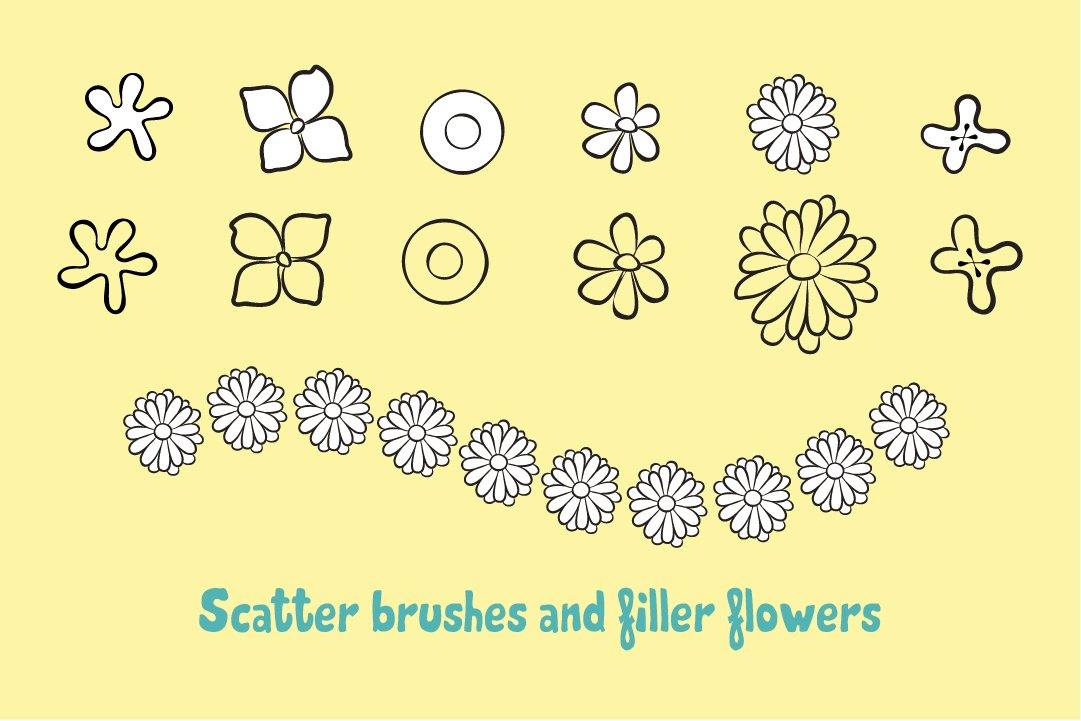 Volume 11 - Chic Line Art Floral Brush Set - deloresartcanada
