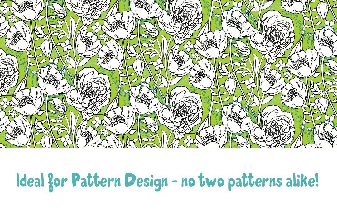 Volume 11 - Chic Line Art Floral Brush Set - deloresartcanada