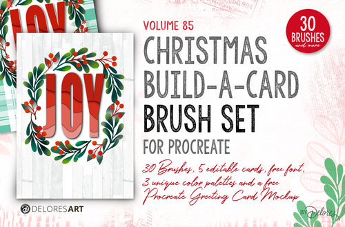 Volume 085 - Build a Card Procreate Brush and Assets - deloresartcanada