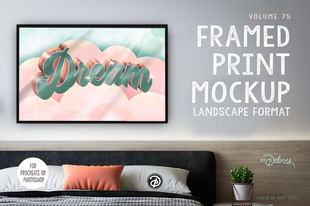 Volume 75 - Framed Print Mockup for Procreate Landscape Orientation