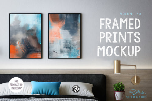 Volume 70 - Framed Prints Mockup for Procreate or Photoshop