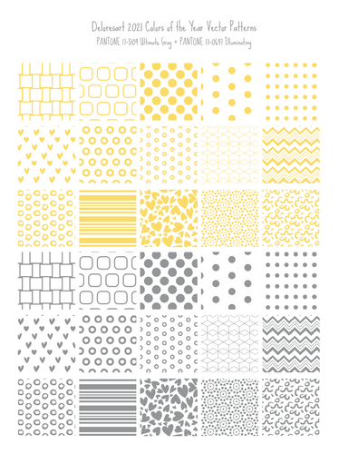 Volume 22 - Vector Patterns Pantone Color of the Year 2021 - deloresartcanada