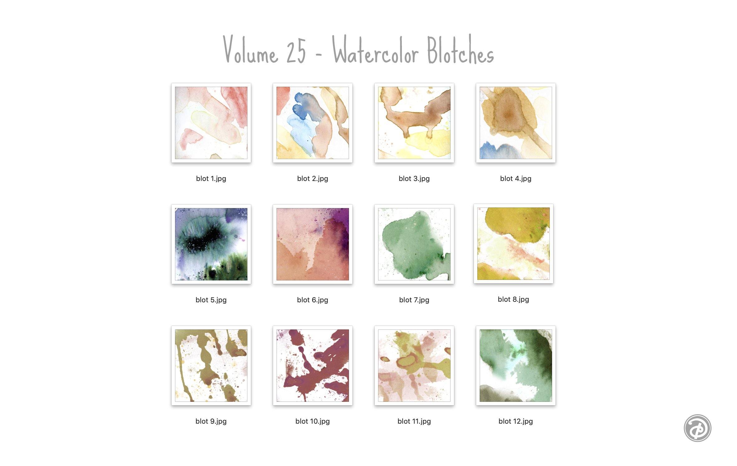 Volume 26 - Watercolor Blotches - deloresartcanada