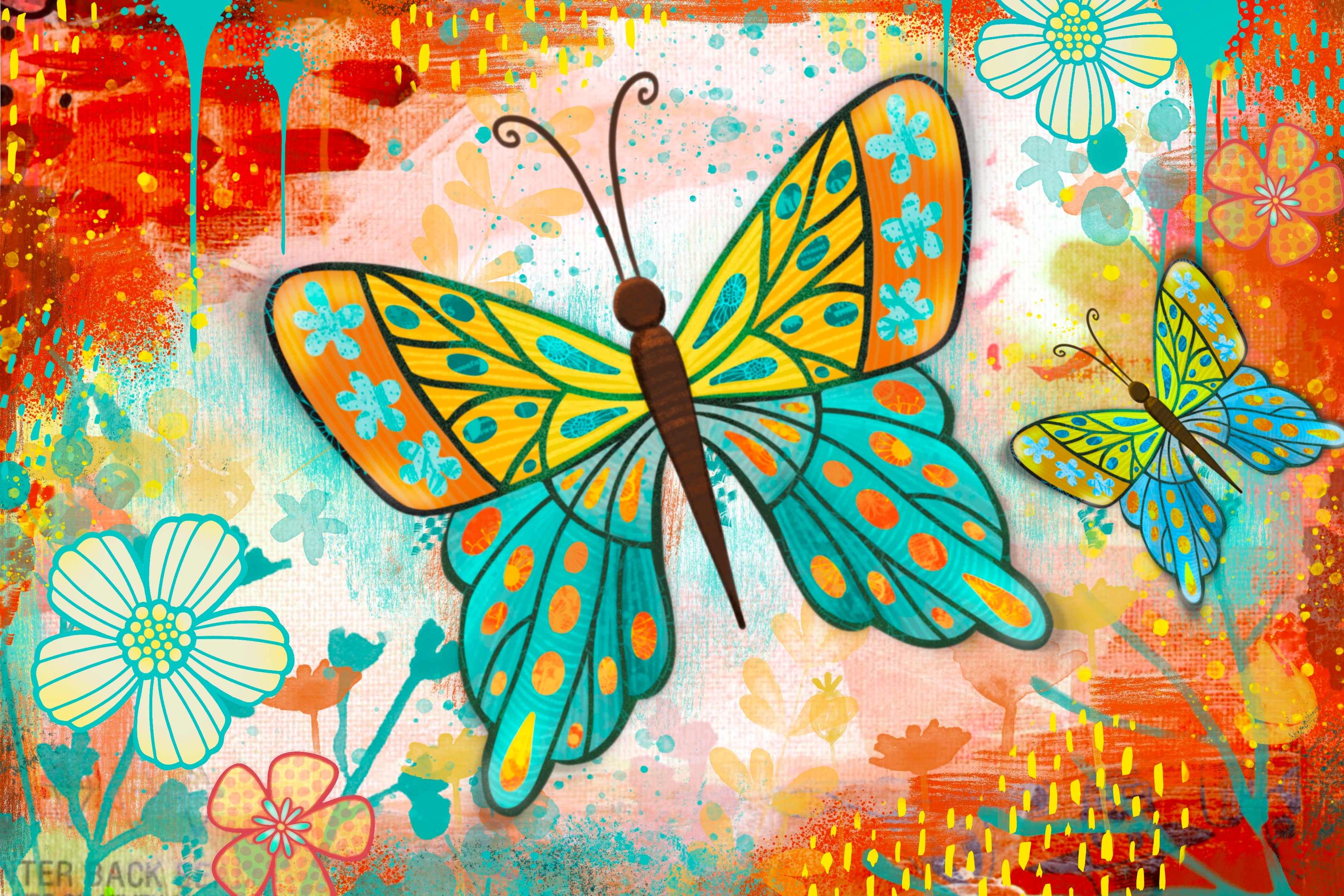 Volume 083 - Mixed Media Butterfly Asset Pack