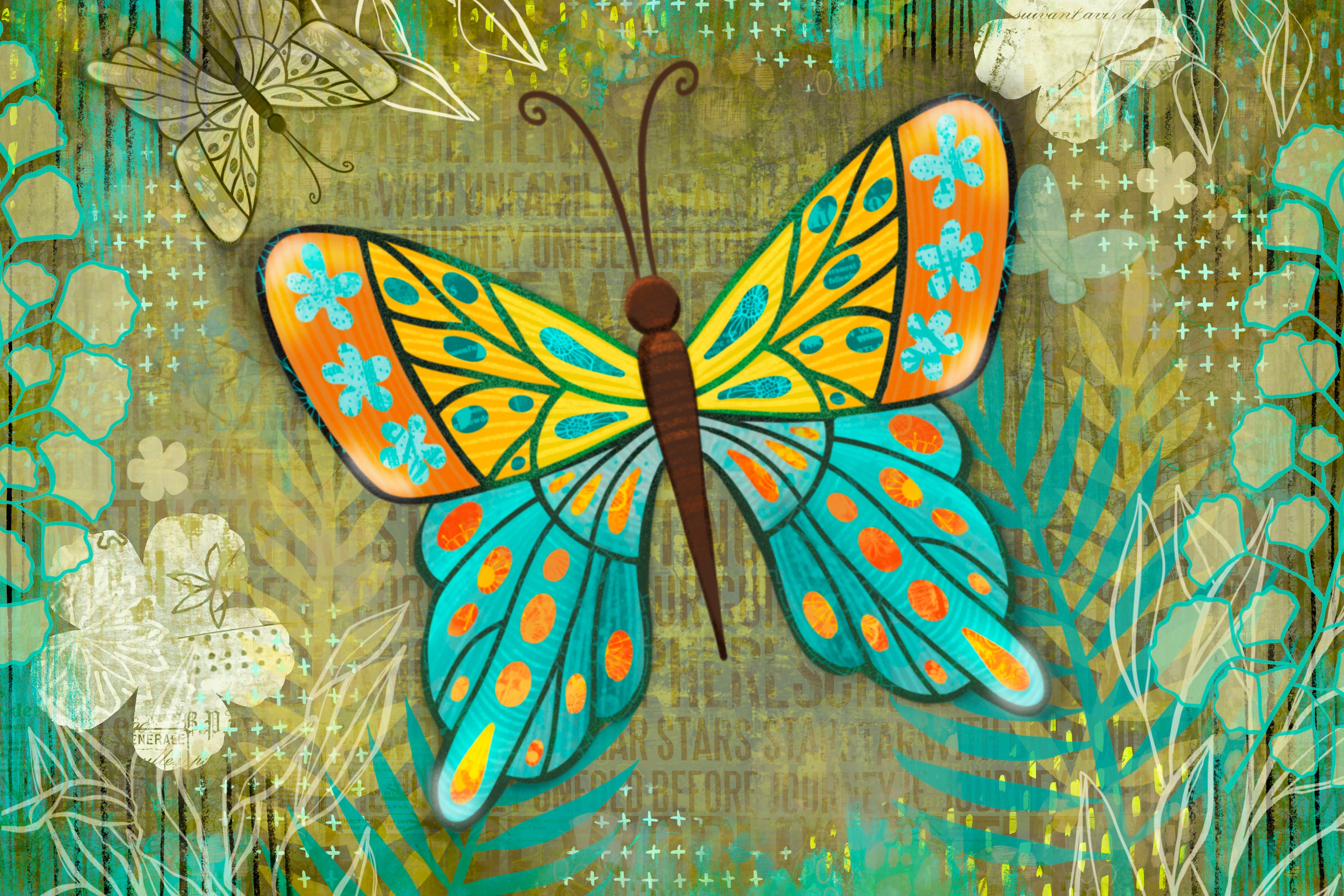Volume 083 - Mixed Media Butterfly Asset Pack