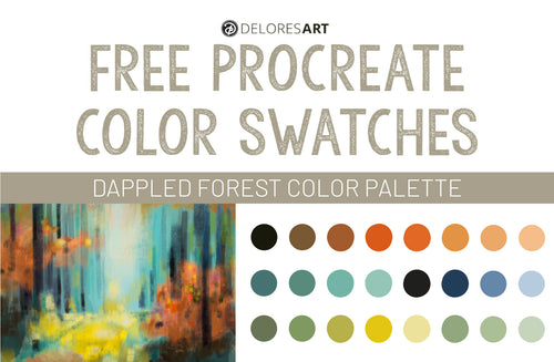 Dappled Forest Color Swatches - deloresartcanada