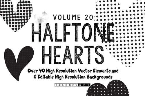 Volume 20 Halftone Hearts Assortment - deloresartcanada