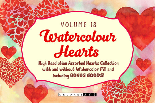 Volume 18 - Watercolor Valentine Assortment - deloresartcanada