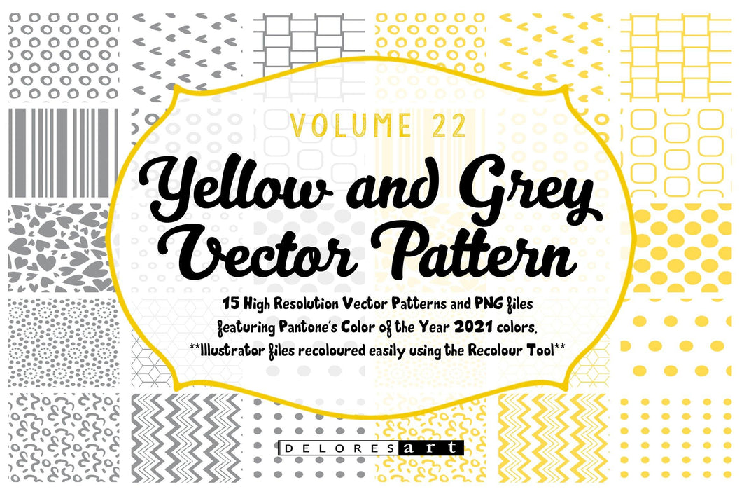 Volume 22 - Vector Patterns Pantone Color of the Year 2021 - deloresartcanada