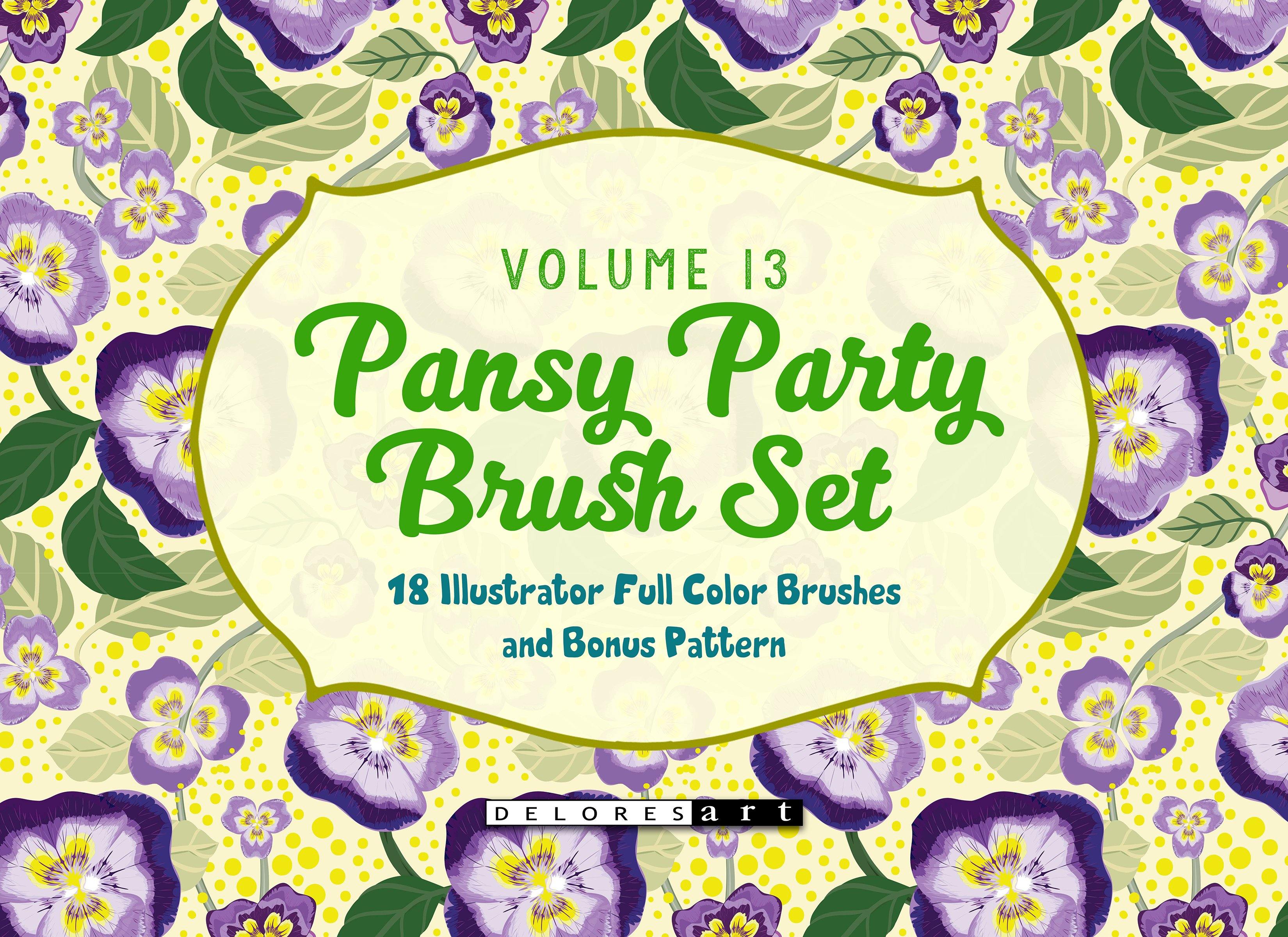 Volume 13 - Pansy Party Brush Set - deloresartcanada