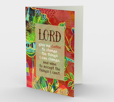 0589.Lord  Give Me Coffee  Card by DeloresArt - deloresartcanada