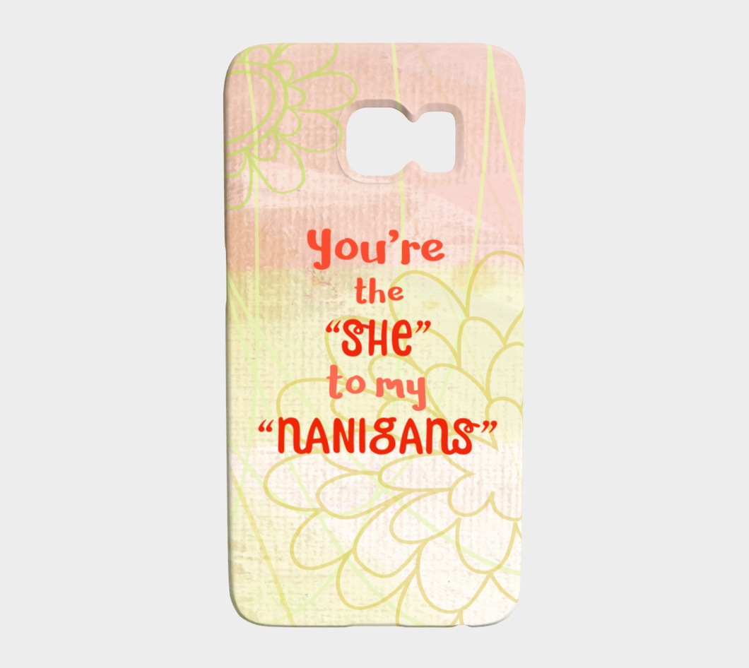 841  She To My Nanigans Device Case - deloresartcanada