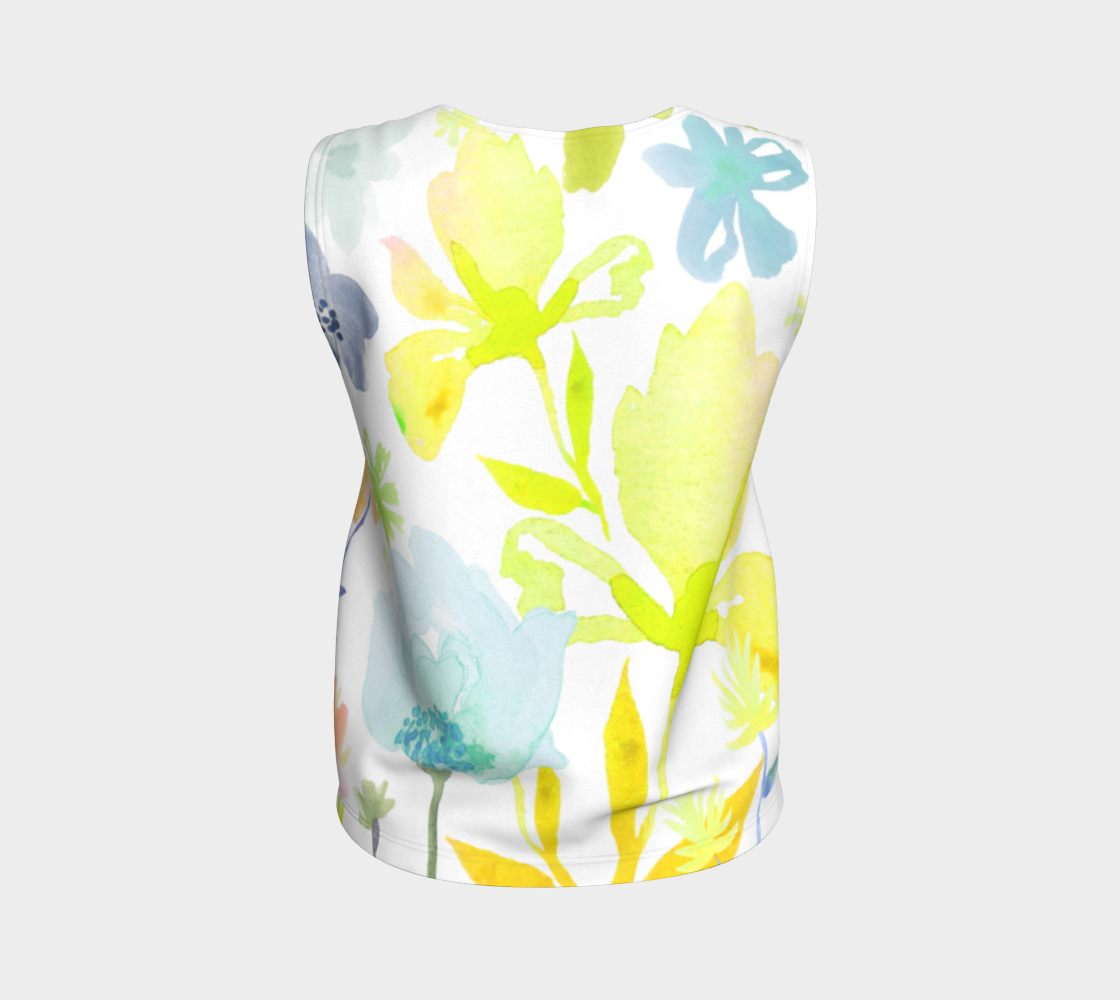 Dreamy Garden Loose Tank in Yellows - deloresartcanada