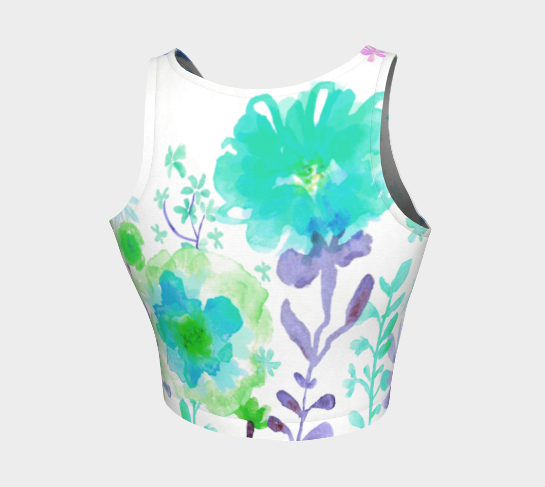 Grandma's Garden Crop Top by Deloresart - deloresartcanada