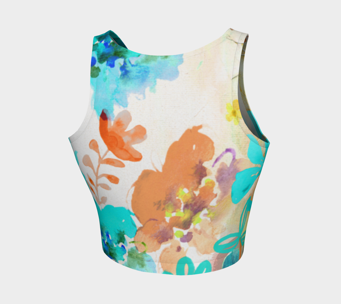 I Am A Queen Teal Crop Top by Deloresart - deloresartcanada