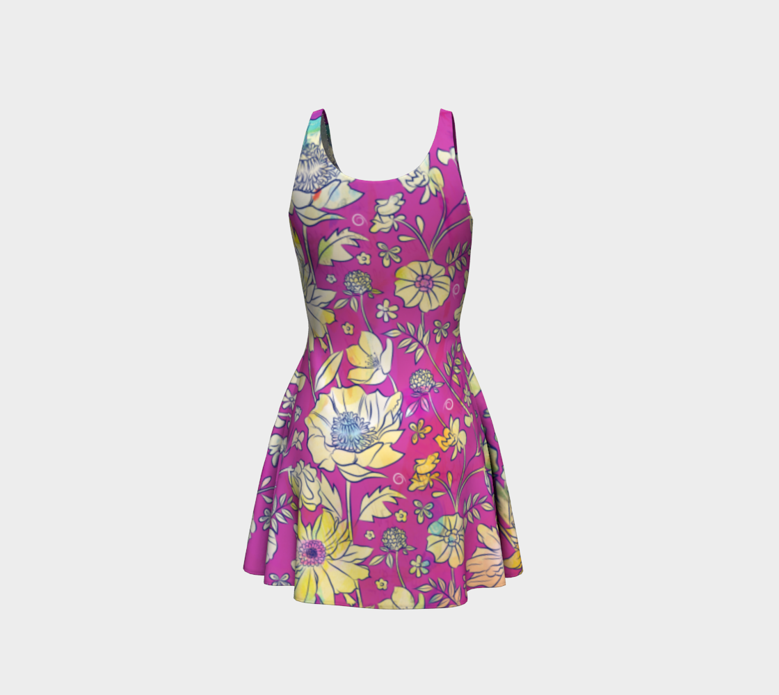 Francella Magenta Dress by Deloresart