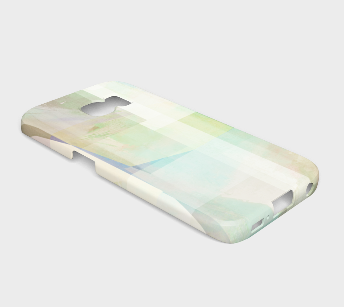 Del 490D Square Off Textured Purples And Greens Device Case - deloresartcanada