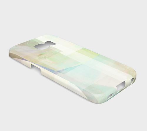 Del 490D Square Off Textured Purples And Greens Device Case - deloresartcanada