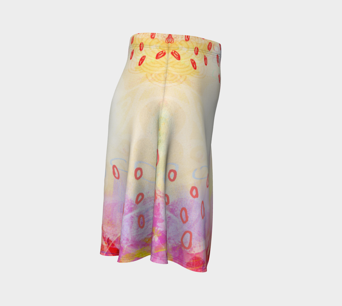I Love Us Flare Skirt by Deloresart