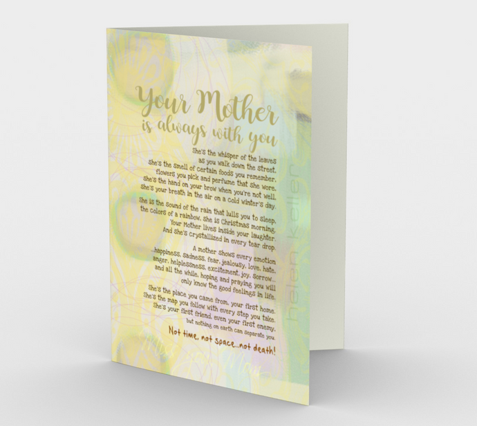 0516 Your Mother Is Always With You  Card by DeloresArt - deloresartcanada
