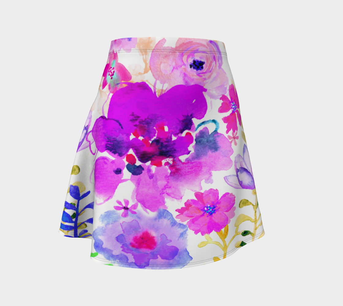 Magentis Floral Flare Skirt by Deloresart