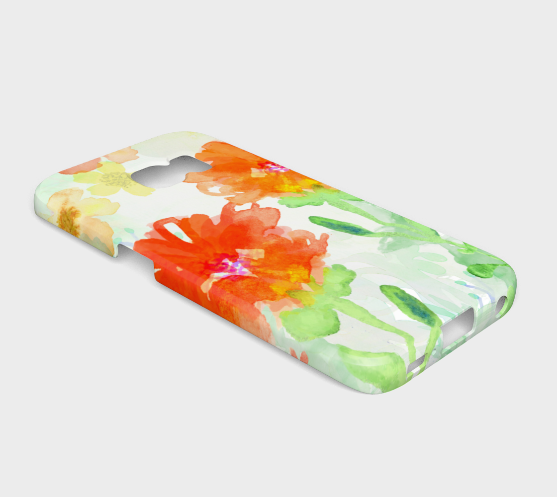 Coral Floral Device Case - deloresartcanada