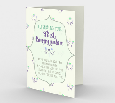 1301. First Communion/God's Love  Card by DeloresArt