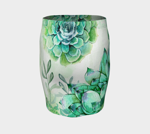 Mint Garden Fitted Skirt by Deloresart - deloresartcanada