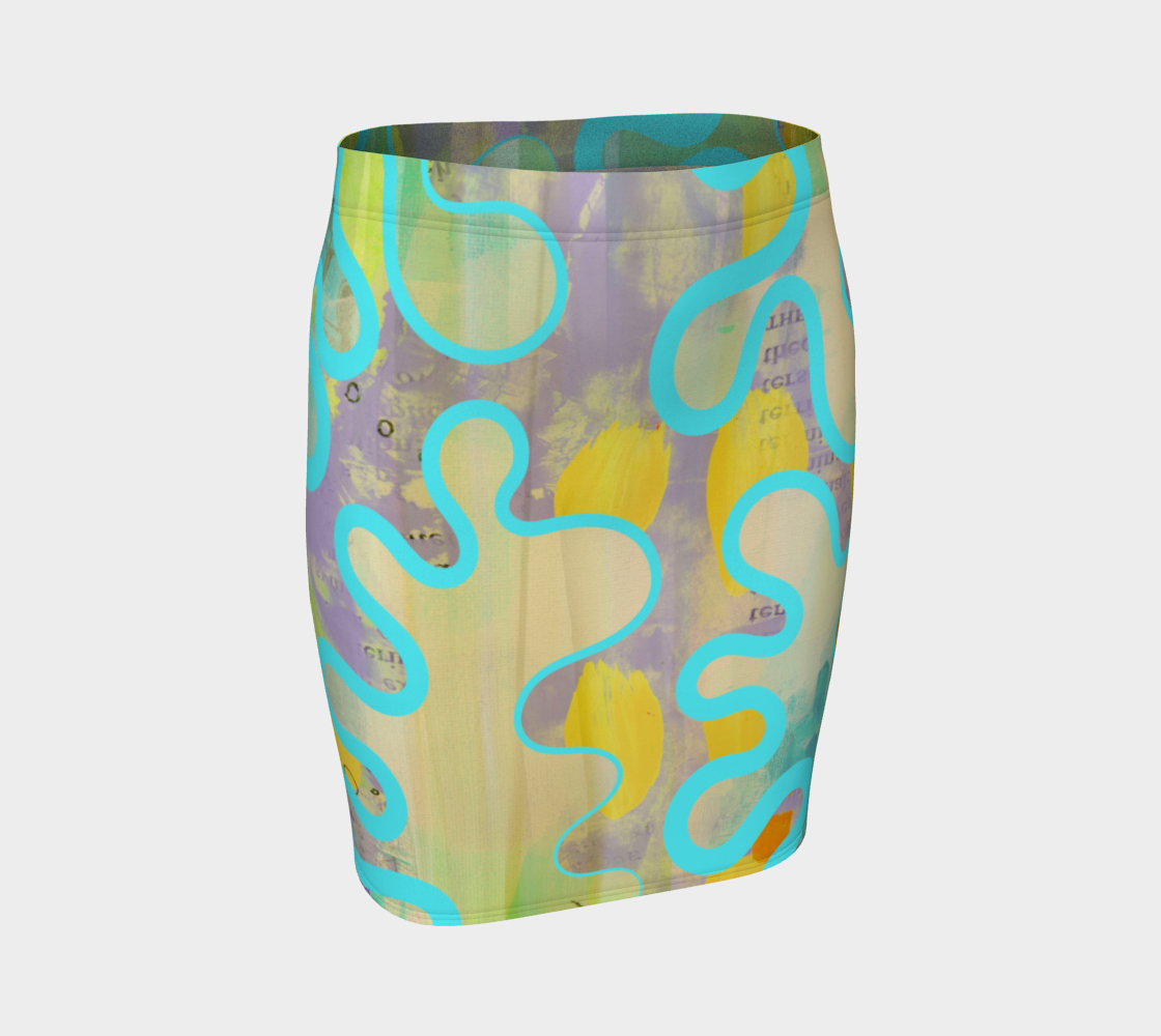 Sassy Serpentine Fitted Skirt by Deloresart - deloresartcanada