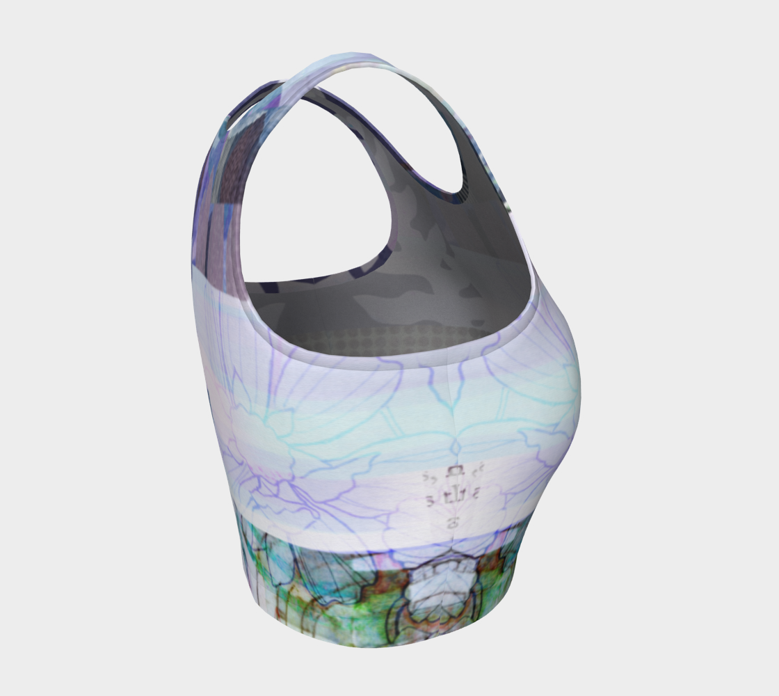 Trailing Petals Collage Crop Top by Deloresart - deloresartcanada