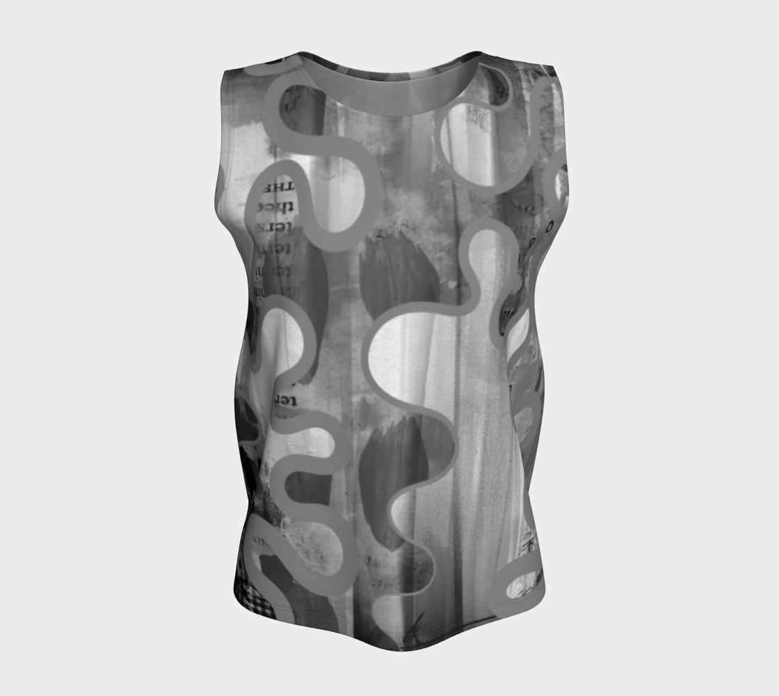 Sassy Serpentine Loose Tank Top in Grey - deloresartcanada