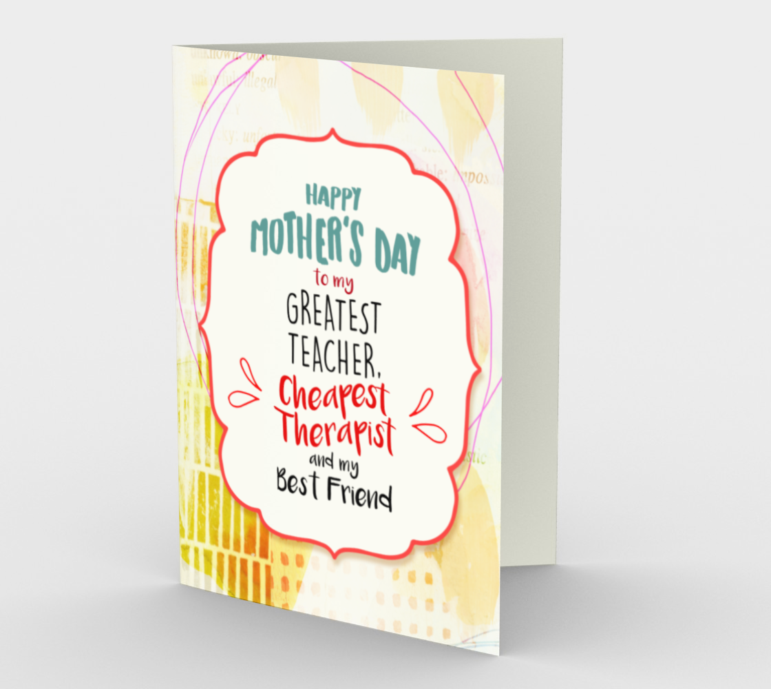 1060.Happy Mother's Day-Therapist-Best Friend  Card by DeloresArt