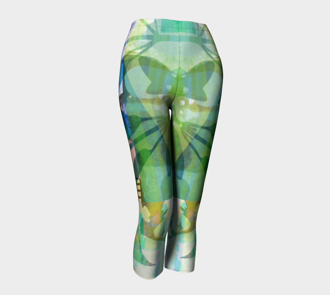 Graceful Sappling Collage Capris by Deloresart - deloresartcanada