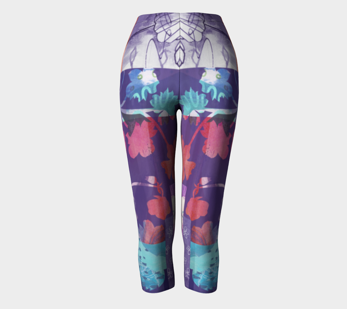 Elm Bud Collage Capris by Deloresart - deloresartcanada