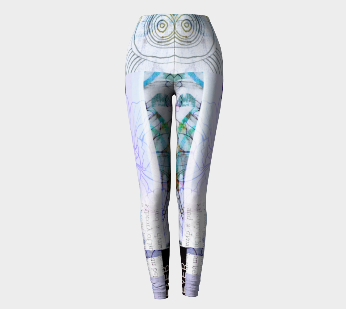 Trailing Petals Collage Leggings by Deloresart - deloresartcanada