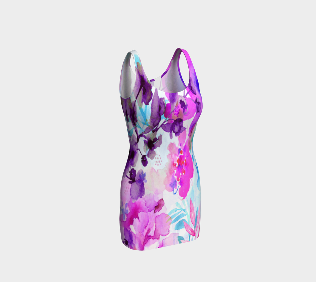Purple Haze Bodycon Dress by Deloresart
