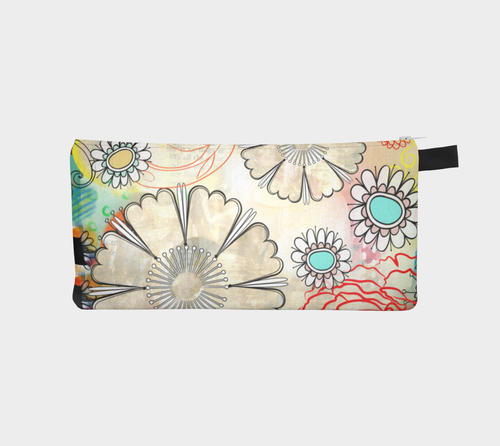 Flower Power Pencil Case by Deloresart - deloresartcanada