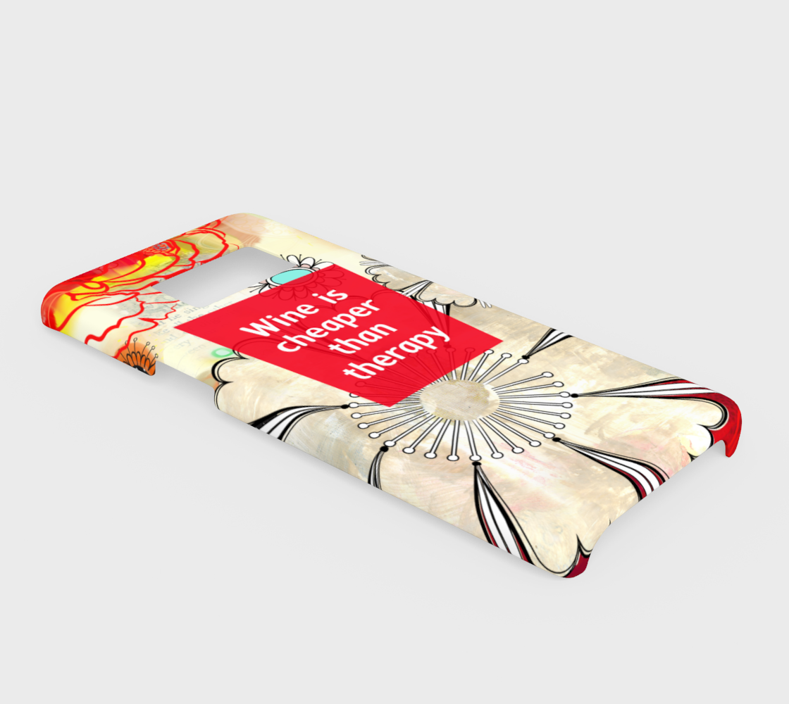 924  Wine Is Cheaper Than Therapy Device Case - deloresartcanada