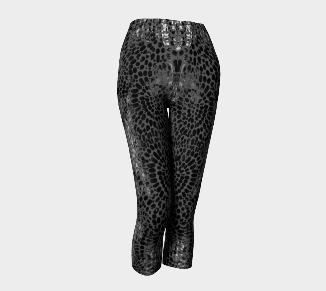 Earth Message Black Capris - deloresartcanada