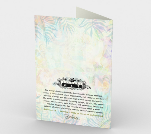 1273. Beyond Us All Floral  Card by DeloresArt - deloresartcanada